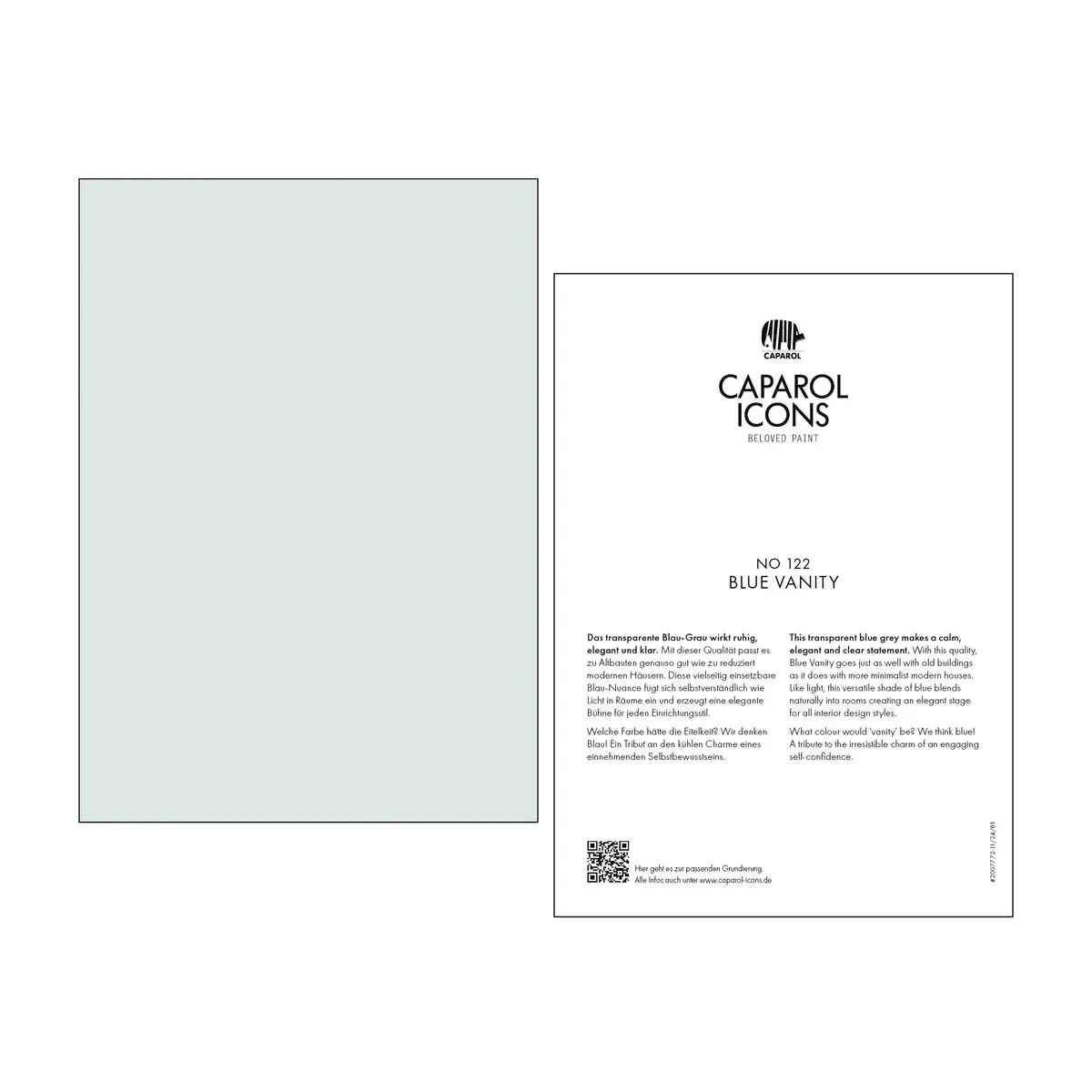 Caparol ICONS No 122 Blue Vanity Caparol ICONS No 122 Blue Vanity