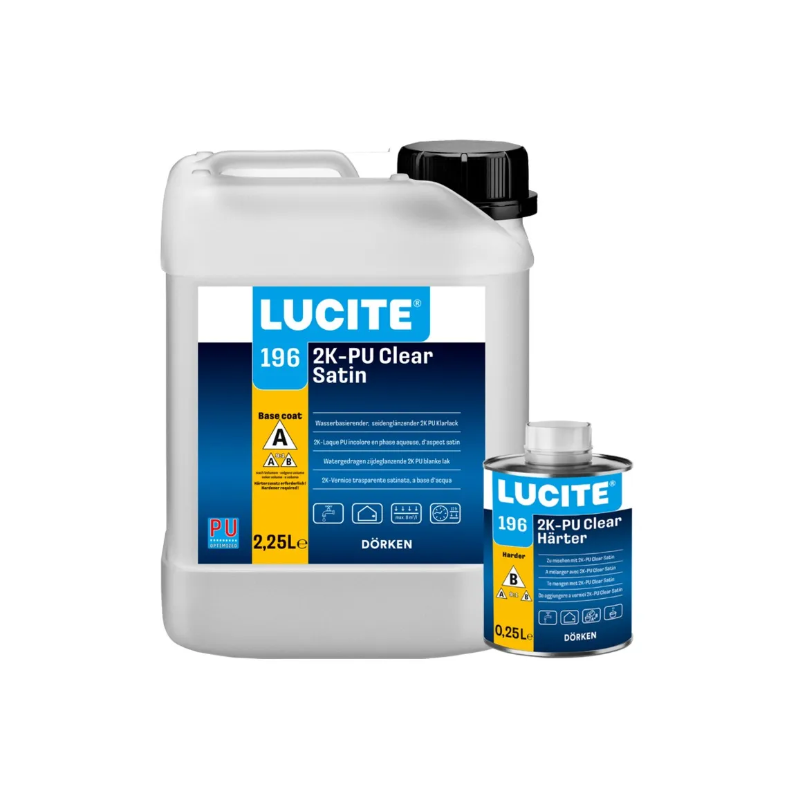 Lucite 196 2K PU Klarlack satin