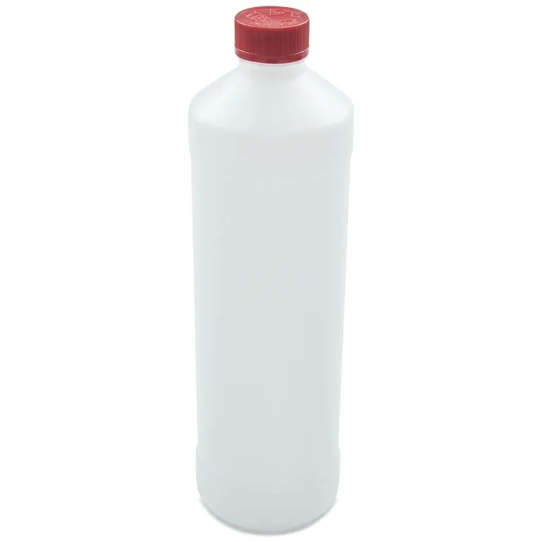 leere Kunststoff Flasche 1000ml UN Zulassung Standard Schraubverschluss DIN 28 Kindersicherung rot Leergebinde
