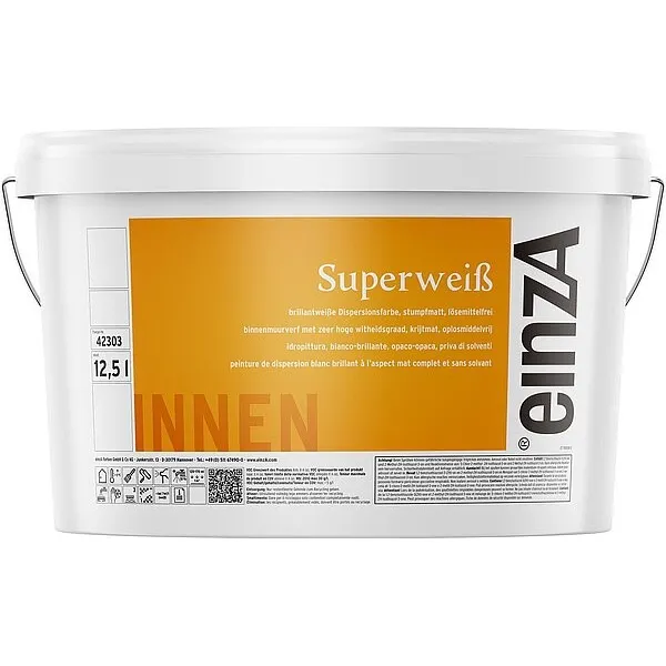 einzA Superweiß Wandfarbe weiß