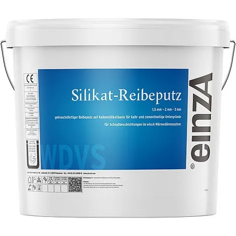 einzA Silikat Reibeputz weiß