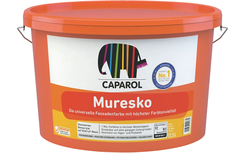 Caparol Muresko Fassadenfarbe schwarz