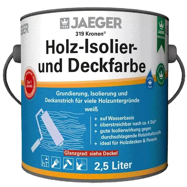 Jaeger Kronen Holz Isolier Deckfarbe 319 weiß Jaeger Kronen Holz Isolier Deckfarbe 319 weiß
