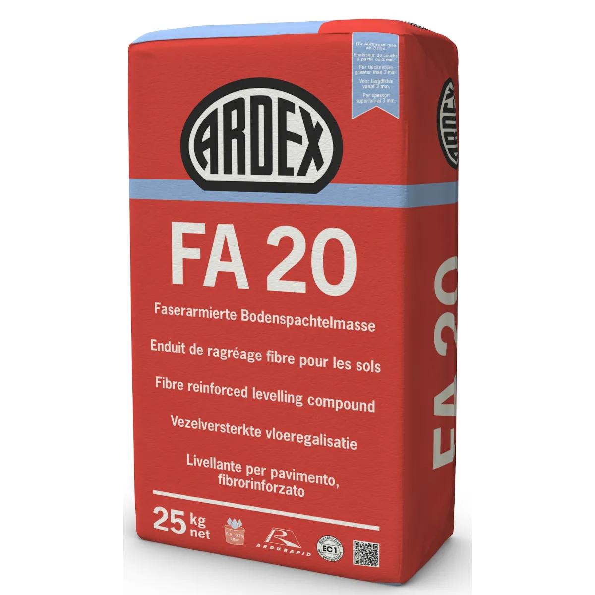 Ardex FA 20 faserarmierte Bodenspachtelmasse Ardex FA 20 faserarmierte Bodenspachtelmasse